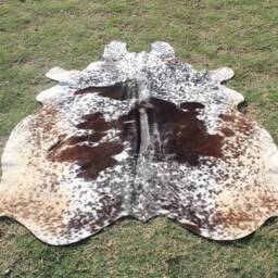 Amazing Tricolor Cowhide Rug Cow Skin Hide 5 X Ft Floor - thumbnail 4
