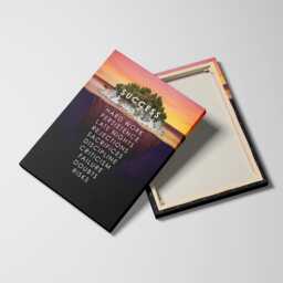 Success List Island Quotes Hustle Motivational Inspirational, Framed Canvas Wall Art Poster Print, Home Office & Room Decor, Gift Idea - thumbnail 2
