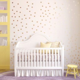 Rose Gold Metallic Polka Dot Wall Decal Nursery Kids Room Peel & Stick Circle Sticker Wedding Removable Reusable Choose Size Color - thumbnail 3