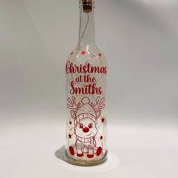 Personalised Christmas At The Ornament, Decorations, Lights, Lantern, Xmas Gifts, Light Up Bottle, Home, Table Centrepiece, Family Keepsake - thumbnail 2