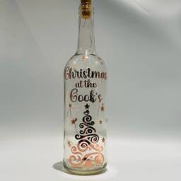 Personalised Christmas At The Ornament, Decorations, Lights, Lantern, Xmas Gifts, Light Up Bottle, Home, Table Centrepiece, Family Keepsake - thumbnail 3