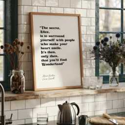 Mad Hatter Alice in Wonderland Quote Print, Lewis Carroll Gift - thumbnail 3