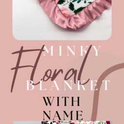 Personalized Floral Baby Girl Blanket Newborn Gift Custom Baby Shower Present First Birthday Embroidered Sprinkle - thumbnail 4