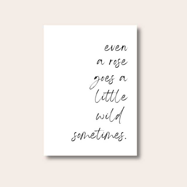 Inspirational Quotes, Wild Rose Quote Print, Print Wall Art, Prints, Home Bedroom Decor, Prints - image 1
