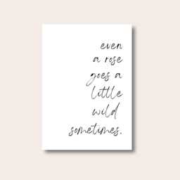 Inspirational Quotes, Wild Rose Quote Print, Print Wall Art, Prints, Home Bedroom Decor, Prints - thumbnail 1