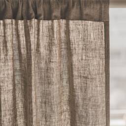 Burnt Orange Heavyweight Linen Curtain, Rod Pocket Heavy Curtain Panel in Various Colors, Custom Size Softened Curtain - thumbnail 4