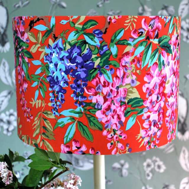 Handmade Wisteria Floral Lampshade, Gold Or White Lining - image 1