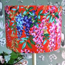Handmade Wisteria Floral Lampshade, Gold Or White Lining - thumbnail 1
