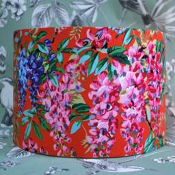 Handmade Wisteria Floral Lampshade, Gold Or White Lining - thumbnail 3
