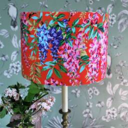Handmade Wisteria Floral Lampshade, Gold Or White Lining - thumbnail 2