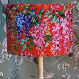 Handmade Wisteria Floral Lampshade, Gold Or White Lining - thumbnail 4