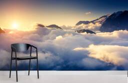 Mountain Cloud Wallpaper Mural, Peel & Stick Wall Art