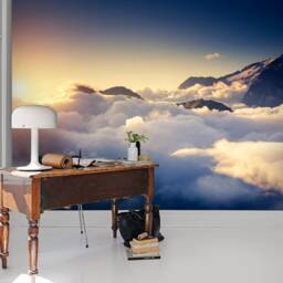 Mountain Cloud Wallpaper Mural, Peel & Stick Wall Art - thumbnail 3