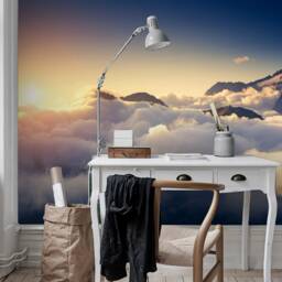 Mountain Cloud Wallpaper Mural, Peel & Stick Wall Art - thumbnail 2