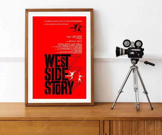 Reprint Of The Vintage 1961 Musical Movie Poster - Westside Story - image 1