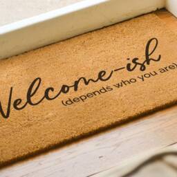 Custom Welcome Ish Door Mat - Depends On Who You Are Funny Gifts Home Decor Personalized Doormat Coir - thumbnail 2
