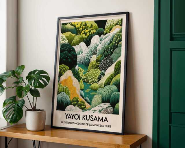 Yayoi Kusama Landscape Poster - Surreal Dot Art Print - image 1