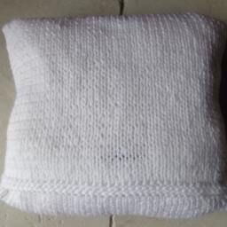 Cushion + Cover White Black Acrylic Wool - thumbnail 4