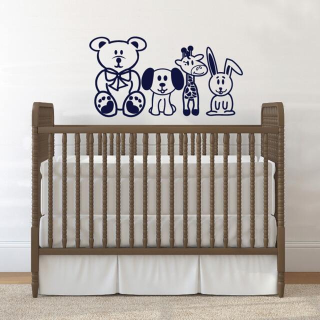 Friendly Animal Vinyl Wall Decal - Nursery & Kids Room Decor - image 1
