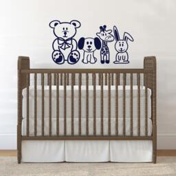Friendly Animal Vinyl Wall Decal - Nursery & Kids Room Decor