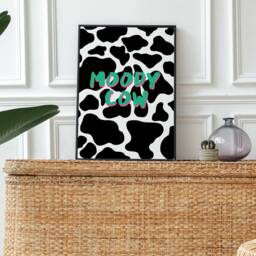 Moody Cow Art Print - Animal Quote A5 A4 A3 Unframed Poster Home Decor Wall Typography Anniversary - thumbnail 3