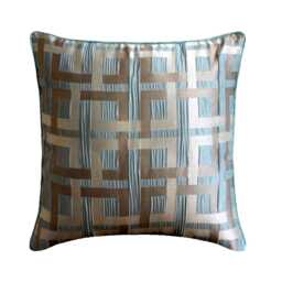 "Decorative Teal Blue Bed Pillow Cover 24""x24""/26""x26" - thumbnail 1