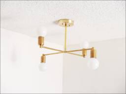 Brass Modern Light - Minimalist 4 Arm Flush Ceiling Dining Room Bedroom Entryway Living Ul Listed