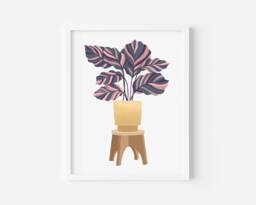 Present For A Plant Lover/Calathea Orbifolia Art Print Plant House Print Plastic Free Gift Eco - thumbnail 1
