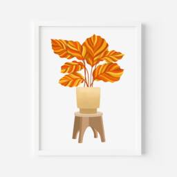 Present For A Plant Lover/Calathea Orbifolia Art Print Plant House Print Plastic Free Gift Eco - thumbnail 2