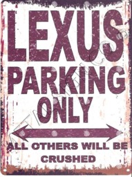 Lexus Parking Only Metal Sign Car Decor, Man Cave Art