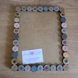 Wooden Geometric Button Photo Frame 8 X 10 Inches - thumbnail 3