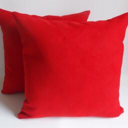 Set Of 2 Red Velvet Pillow Covers Double Sided Throw Pillows - thumbnail 4