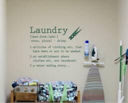 Laundry Room Sticker, Room Wall Sticker, Laundry Wall Decal, Stickers, Art