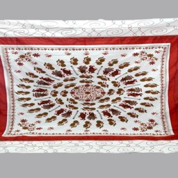 Indian Traditional Handmade Gujrati Embroidery Bedsheet With 2 Pillow Cover, Handmade Bed Sheet & Pillowcases Unique Hand Applique Design - thumbnail 3