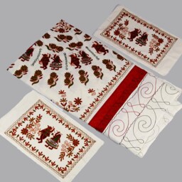 Indian Traditional Handmade Gujrati Embroidery Bedsheet With 2 Pillow Cover, Handmade Bed Sheet & Pillowcases Unique Hand Applique Design - thumbnail 2