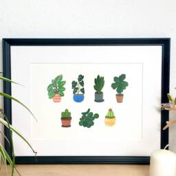 Houseplants Art Print Urban Jungle Botanical Illustration - thumbnail 3