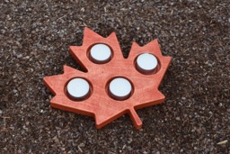 Advent Wood Candle Holder in Shape Of Canada Maple Leaf Patriotic Home Decor Rustic Tea Light Candleholder, Wedding Table Fall - thumbnail 1