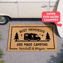 Best Memories Are Made Camping - Door Mat With Family Name Customize Your Own Camper Personalized Indoor Outdoor Doormat Gifts - thumbnail 1