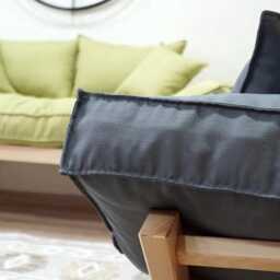 Waterproof Outdoor Couch Two-Seater Wooden Garden Sofa - thumbnail 3