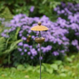 Canopy Bird Feeder - Rustic Metal Feeding Station Garden Present - thumbnail 4