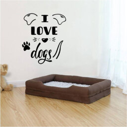 I Love Dogs Vinyl Wall Art, Decal, Sticker, Transfer, Mural, Removable, Decor, Rent Friendly, Interior, Exterior, Full - 1000 - thumbnail 1