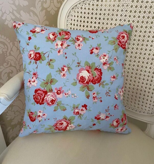 Cath Kidston Rosali For Ikea Envelope Cushion Cover 16 X Inch in The Blue Colour Way - image 1