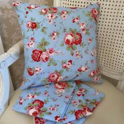Cath Kidston Rosali For Ikea Envelope Cushion Cover 16 X Inch in The Blue Colour Way - thumbnail 2
