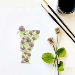 Vermont State Flower Map Watercolor Red Clover - Art Print Wall Graduation Wedding Realtor Moving Gift New England Floral - thumbnail 2