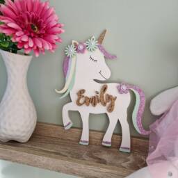 Unicorn Personalised Girls Bedroom Door Sign - thumbnail 3