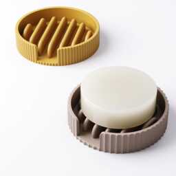 Draining Soap Dish - Bar Holder For Bathroom Or Kitchen Sink Fin Ridged Texture 25 Colours Available
