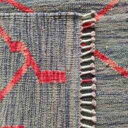 Runner Rug Abstract, Handmade Artisan Afghan Turkish Aztec Natural Sheep Wool Flatweave Kilim 205x62 cm - thumbnail 3