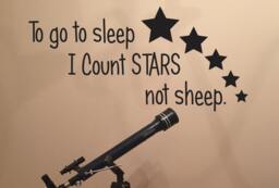 Star Room Decor, Kids Space Theme Vinyl Wall Decal. Sticker - thumbnail 1