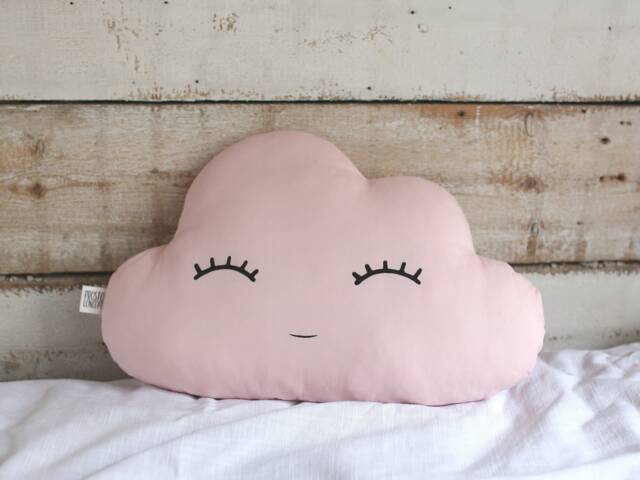Soft Pink Cloud Pillow For Nursery Decor, Baby Cushion Shower Gift Newborn Infant Boy Girl Gender Neutral Princess Room Kids Bed Teepee - image 1