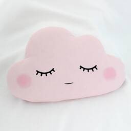 Soft Pink Cloud Pillow For Nursery Decor, Baby Cushion Shower Gift Newborn Infant Boy Girl Gender Neutral Princess Room Kids Bed Teepee - thumbnail 2
